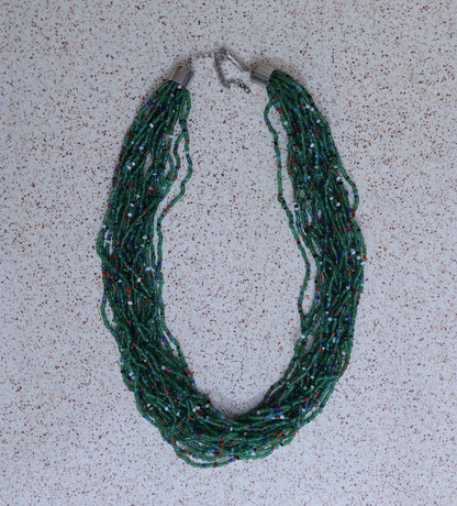 Green Seed Bead Necklace
