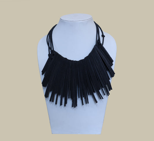 Leather Fringe Necklace