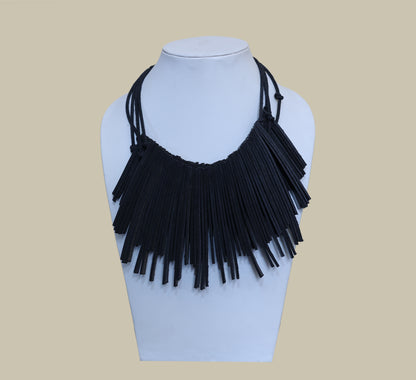 Leather Fringe Necklace