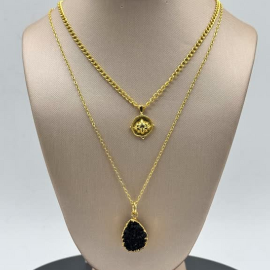 Black Onyx Stone Necklace 