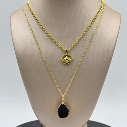 Black Onyx Stone Necklace 