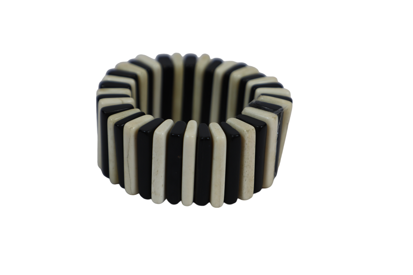 Black And White Elastic Bracelet