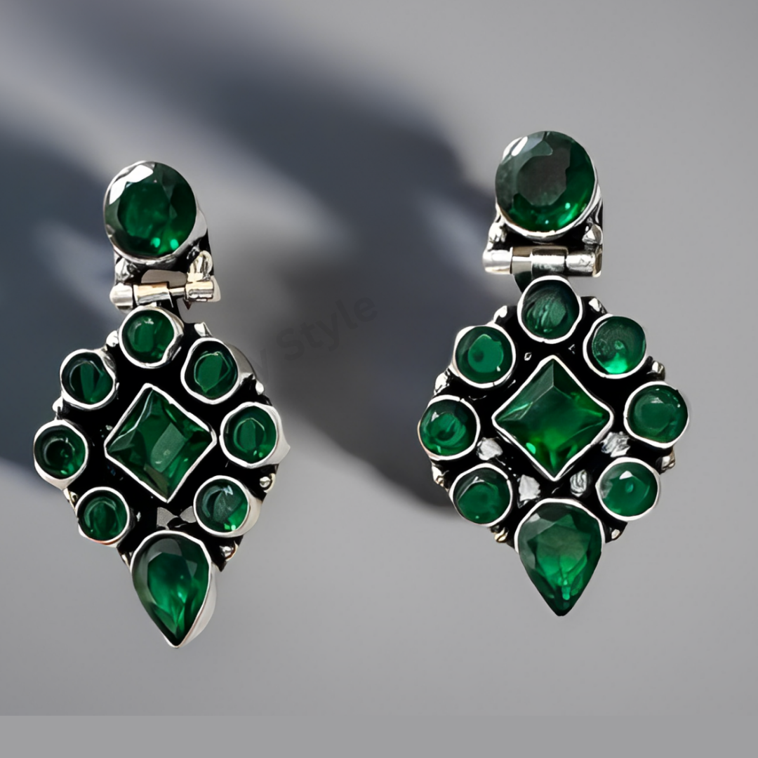 Monalisa Oxidised German Silver Earring