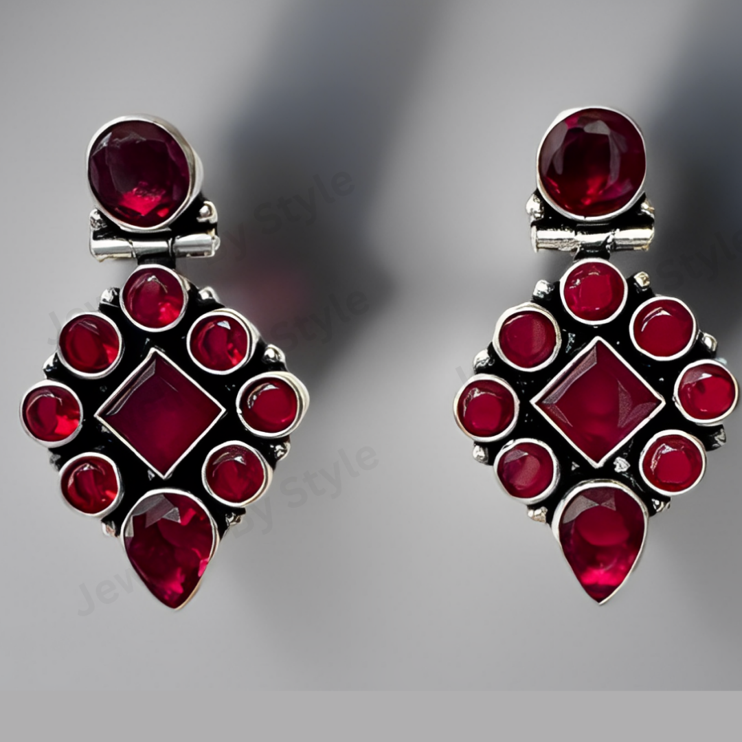 Monalisa Oxidised German Silver Earring