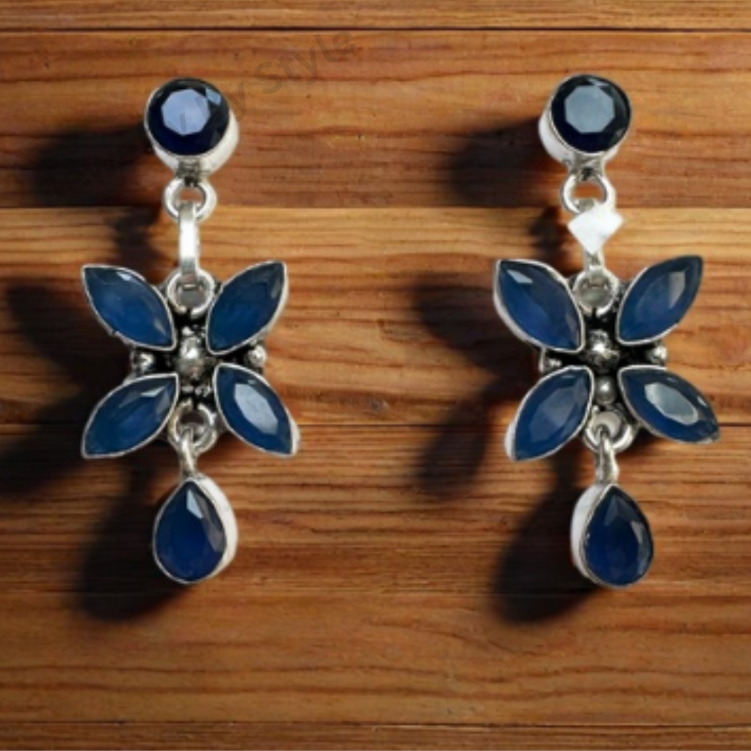 Monalisa Oxidised German Silver earring