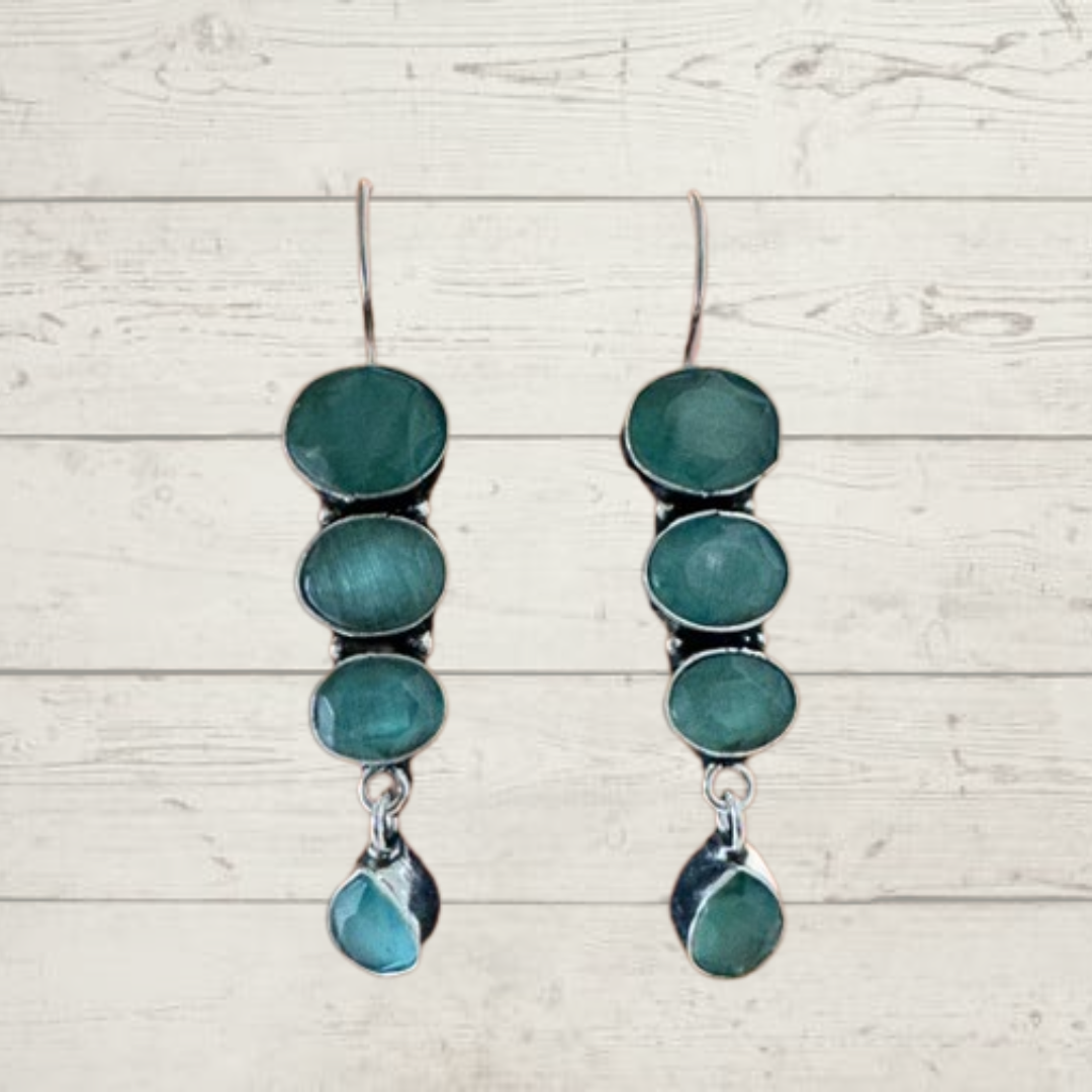 Monalisa Oxidised German Silver earring