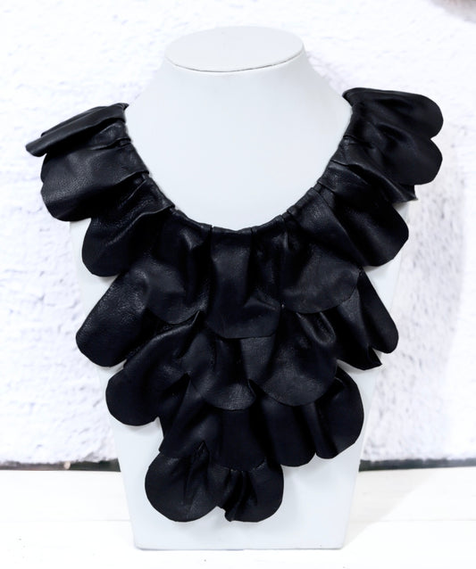 Black Leather Cord Necklace