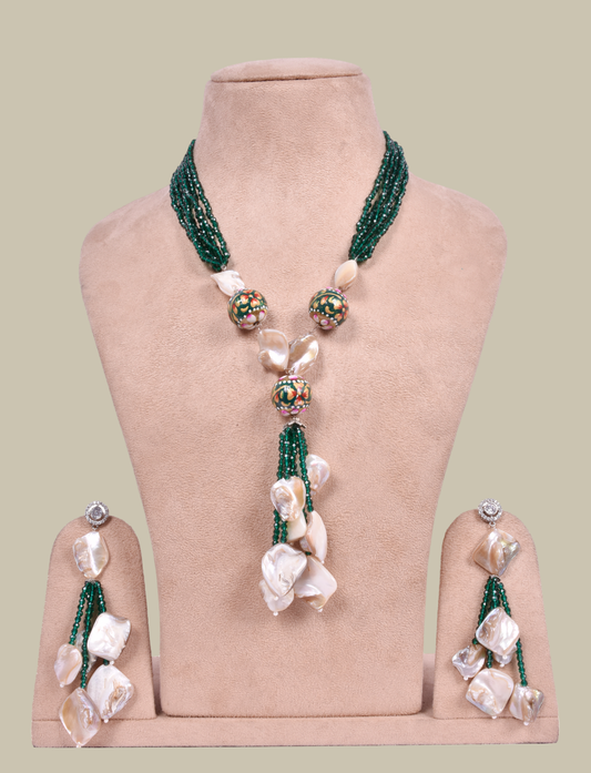 Green Hydro Beads Necklace