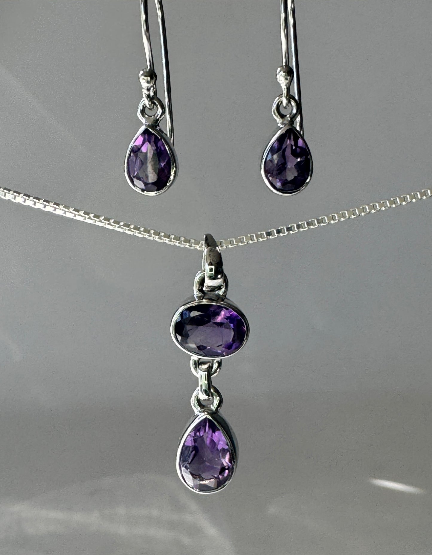 Amethyst Jewelry with Earrings