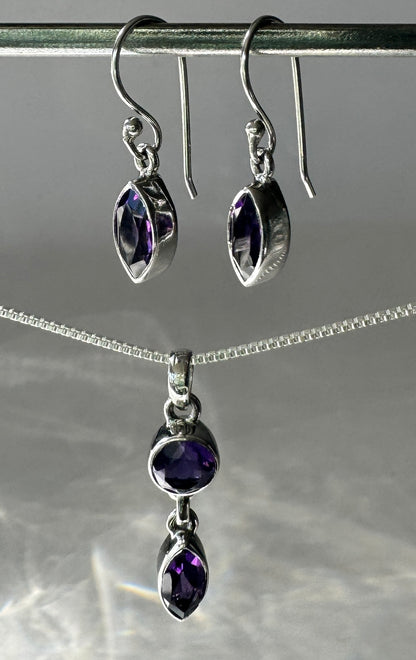 Amethyst Jewelry with Earrings
