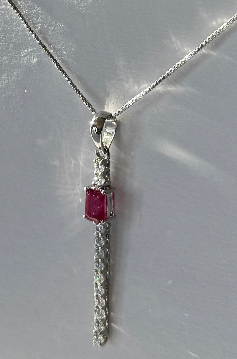 Topaz Pendant with Sterling Silver Chain
