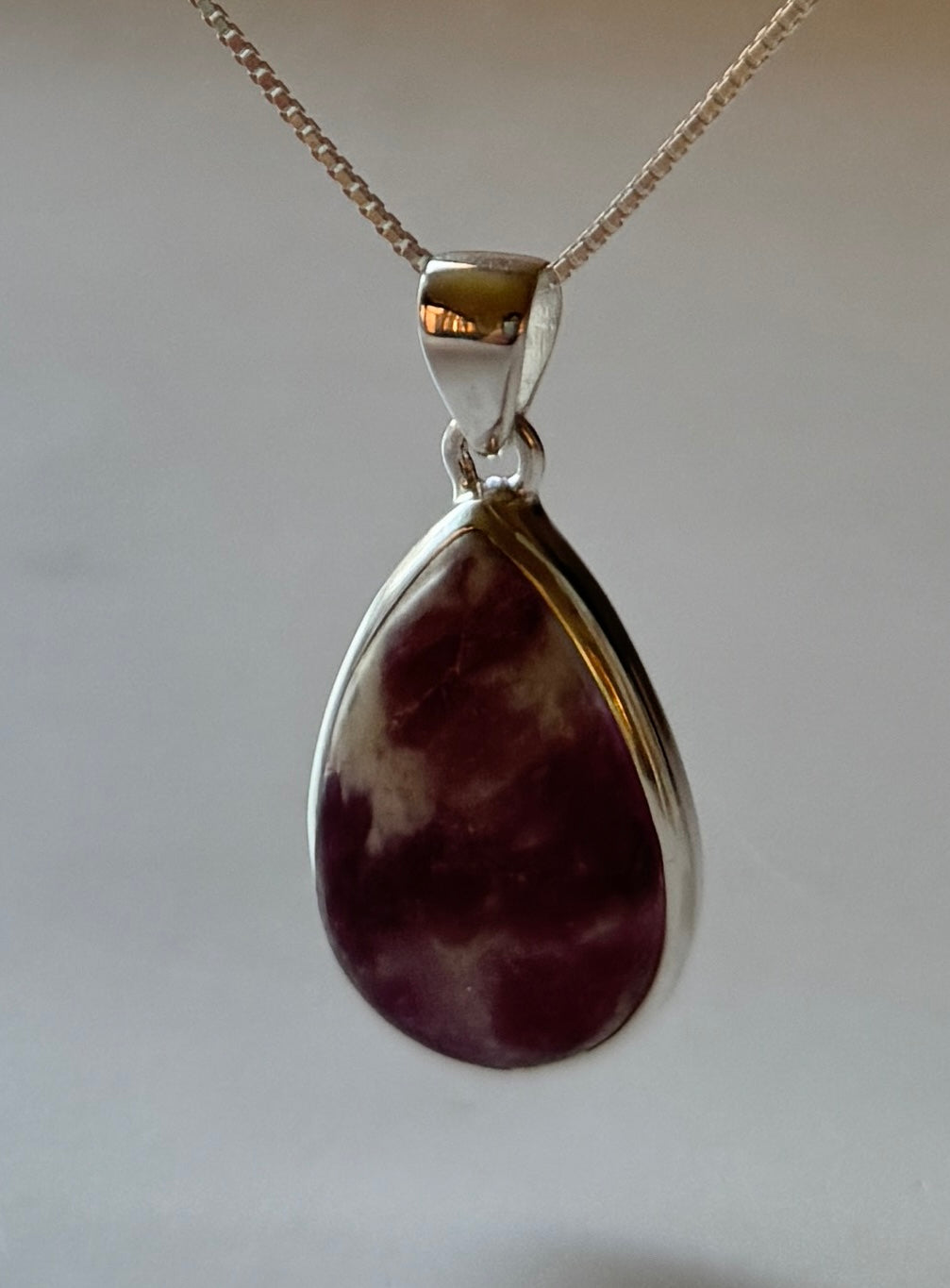 Pink Tourmaline in Quartz Pendant