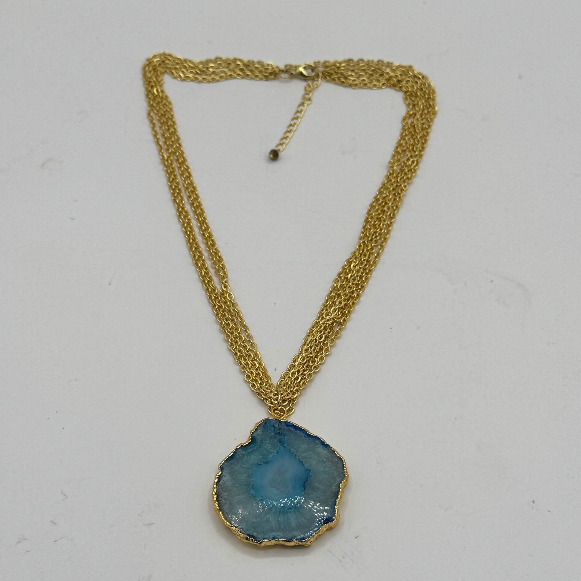 Large Agate Stone Layered Necklace