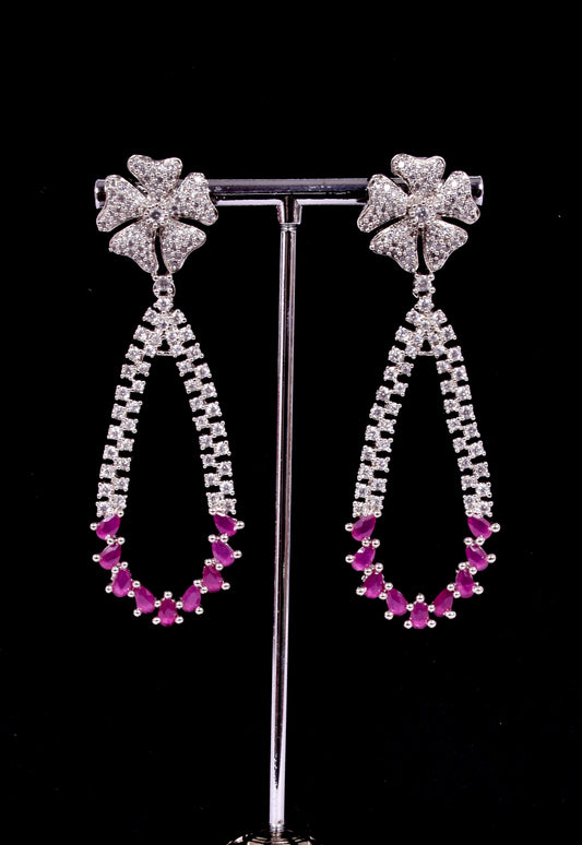 Ruby Zircon Earring