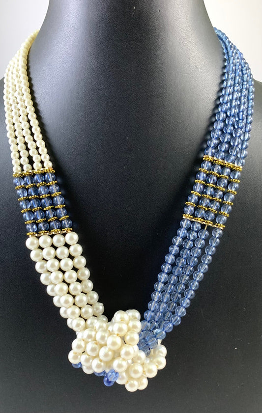 White Plastic Pearl Necklace