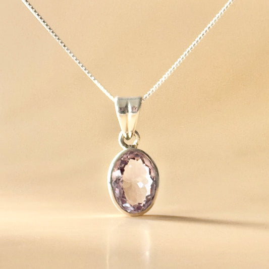 Oval Amethyst Pendant