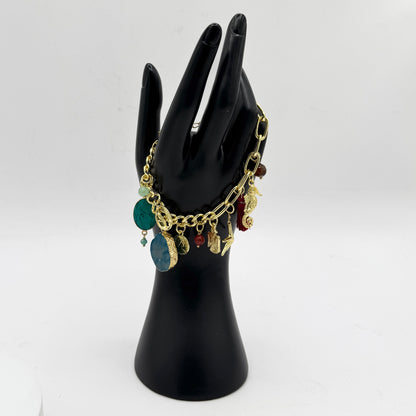 Shell Charm Bracelet With Mix Stones