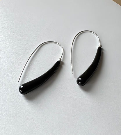 Sterling Silver Onyx Earrings