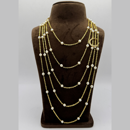 Swarovski Pearls & Light Gold Finish